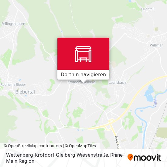 Wettenberg-Krofdorf-Gleiberg Wiesenstraße Karte