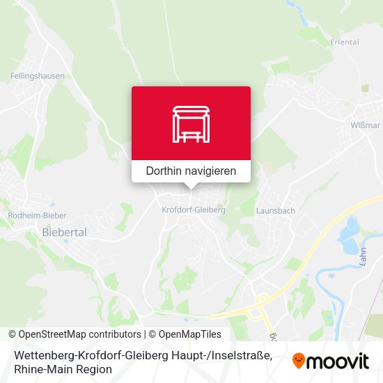 Wettenberg-Krofdorf-Gleiberg Haupt- / Inselstraße Karte