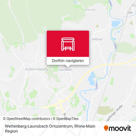 Wettenberg-Launsbach Ortszentrum Karte