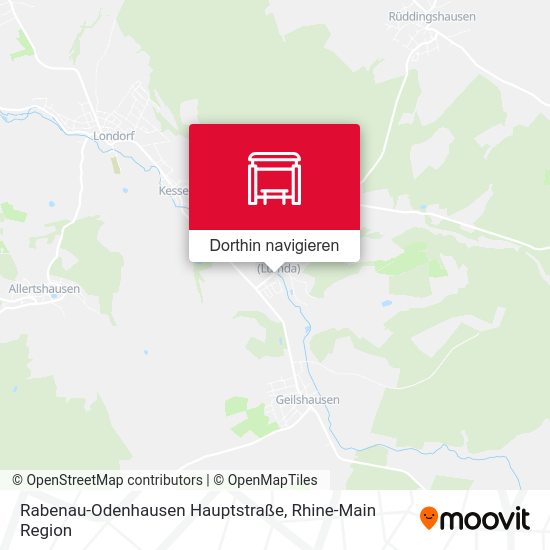 Rabenau-Odenhausen Hauptstraße Karte