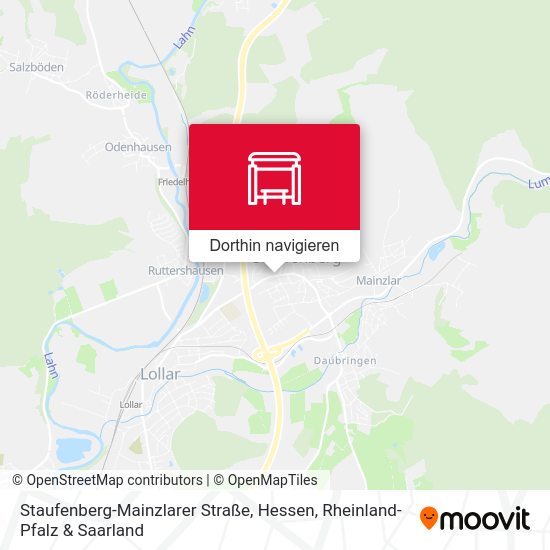 Staufenberg-Mainzlarer Straße Karte