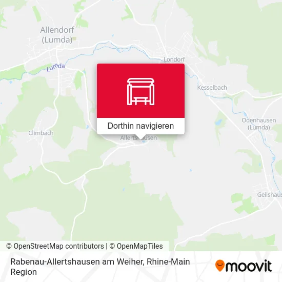 Rabenau-Allertshausen am Weiher Karte