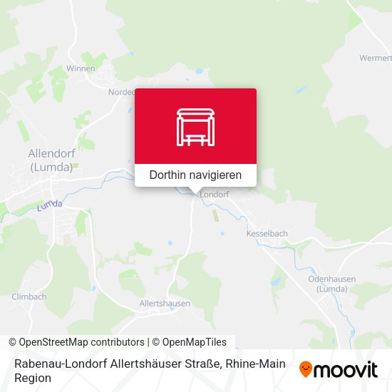 Rabenau-Londorf Allertshäuser Straße Karte