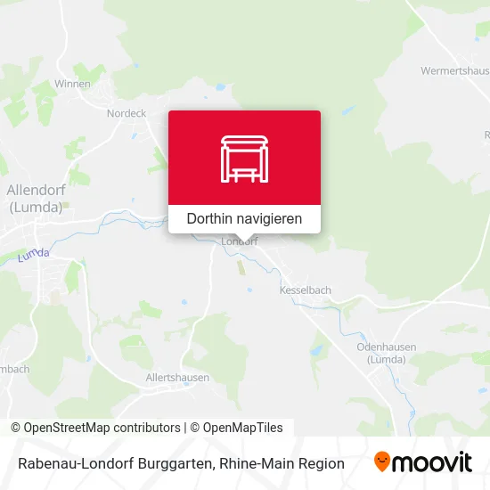 Rabenau-Londorf Burggarten Karte