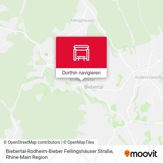 Biebertal-Rodheim-Bieber Fellingshäuser Straße Karte