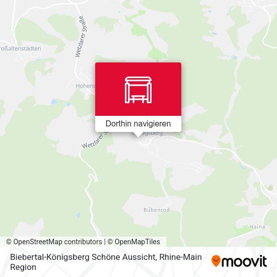 Biebertal-Königsberg Schöne Aussicht Karte