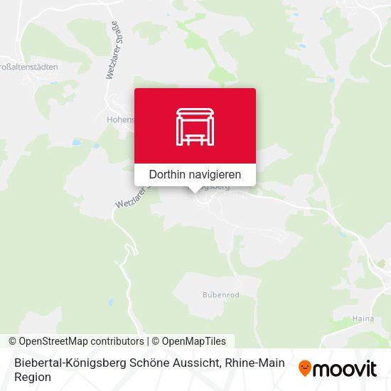 Biebertal-Königsberg Schöne Aussicht Karte