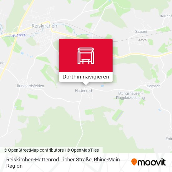 Reiskirchen-Hattenrod Licher Straße Karte