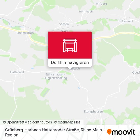 Grünberg-Harbach Hattenröder Straße Karte