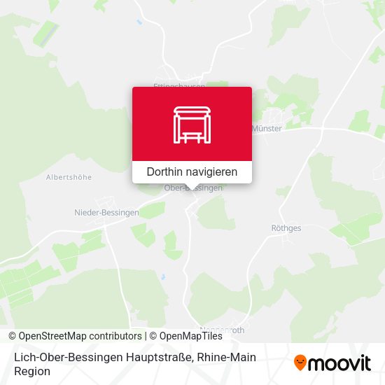 Lich-Ober-Bessingen Hauptstraße Karte