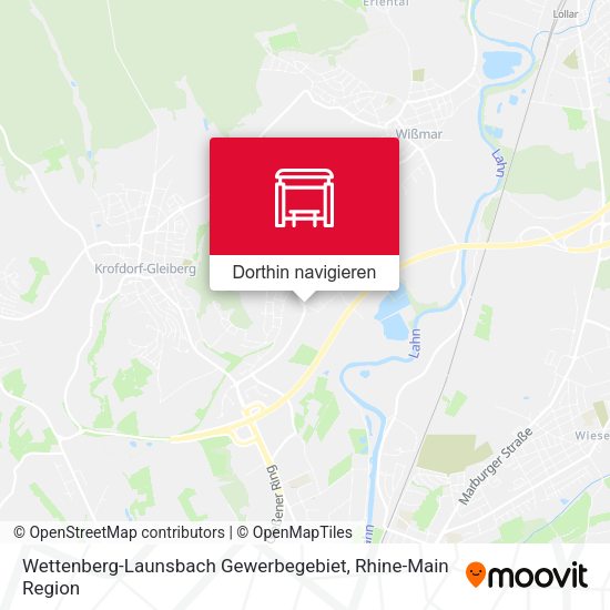 Wettenberg-Launsbach Gewerbegebiet Karte