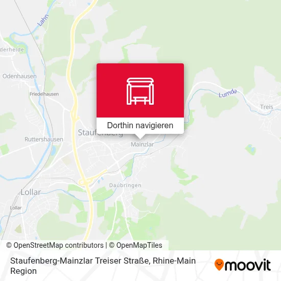 Staufenberg-Mainzlar Treiser Straße Karte