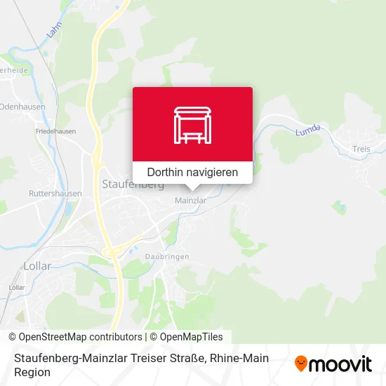 Staufenberg-Mainzlar Treiser Straße Karte