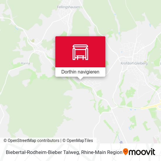 Biebertal-Rodheim-Bieber Talweg Karte