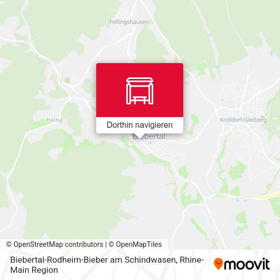 Biebertal-Rodheim-Bieber am Schindwasen Karte