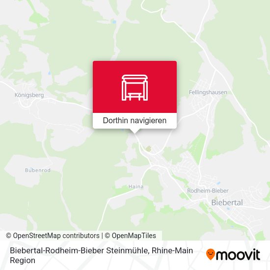 Biebertal-Rodheim-Bieber Steinmühle Karte
