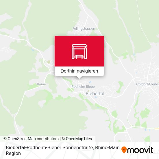 Biebertal-Rodheim-Bieber Sonnenstraße Karte