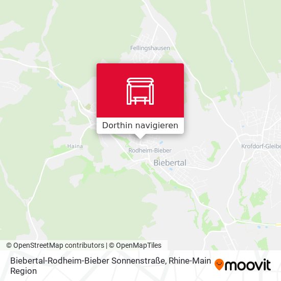 Biebertal-Rodheim-Bieber Sonnenstraße Karte