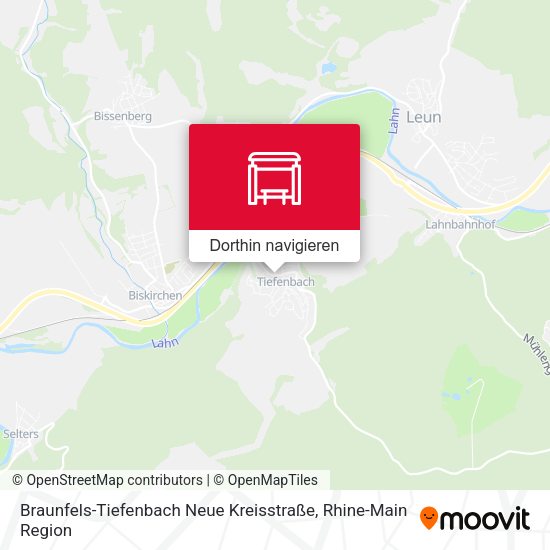 Braunfels-Tiefenbach Neue Kreisstraße Karte