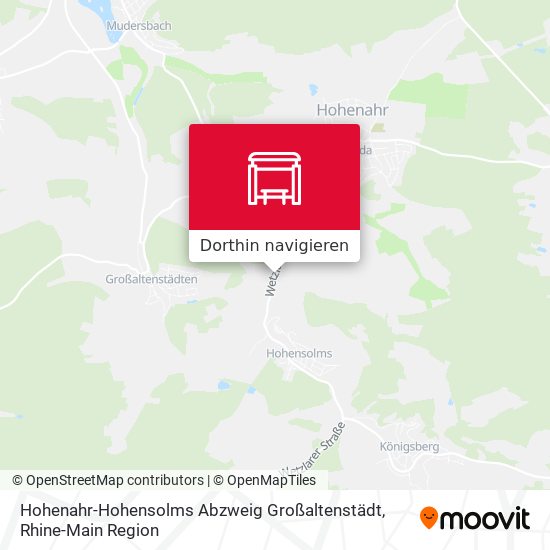 Hohenahr-Hohensolms Abzweig Großaltenstädt Karte