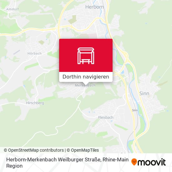 Herborn-Merkenbach Weilburger Straße Karte