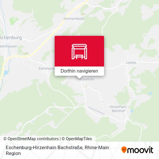 Eschenburg-Hirzenhain Bachstraße Karte