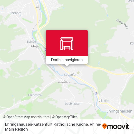 Ehringshausen-Katzenfurt Katholische Kirche Karte