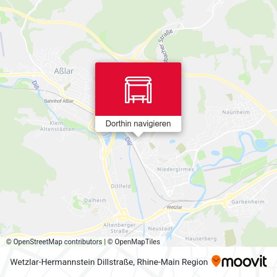 Wetzlar-Hermannstein Dillstraße Karte