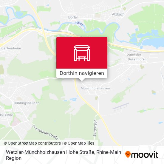 Wetzlar-Münchholzhausen Hohe Straße Karte