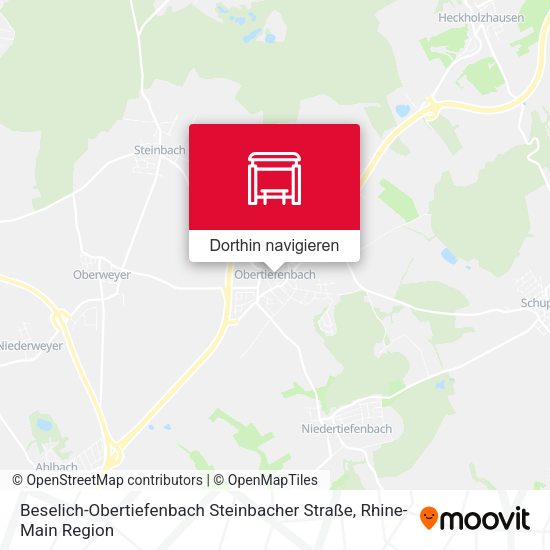 Beselich-Obertiefenbach Steinbacher Straße Karte