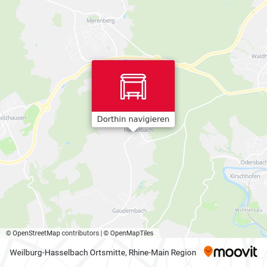 Weilburg-Hasselbach Ortsmitte Karte