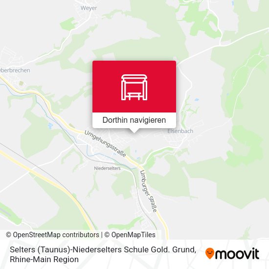 Selters (Taunus)-Niederselters Schule Gold. Grund Karte