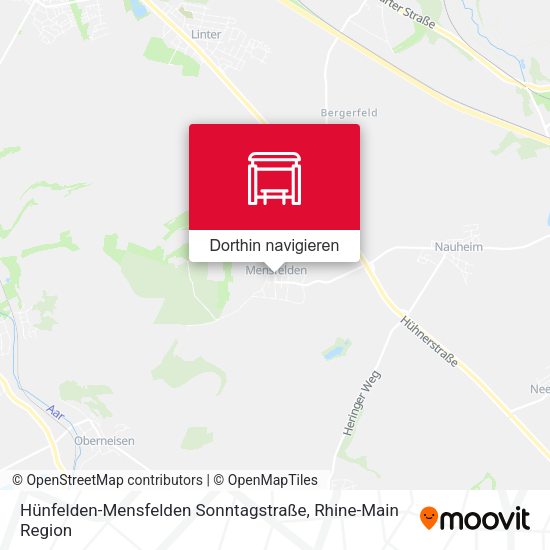 Hünfelden-Mensfelden Sonntagstraße Karte