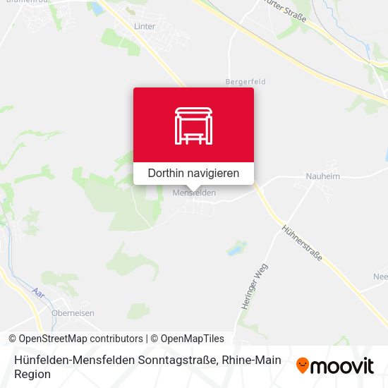 Hünfelden-Mensfelden Sonntagstraße Karte