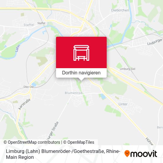 Limburg (Lahn) Blumenröder- / Goethestraße Karte