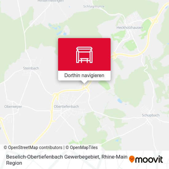 Beselich-Obertiefenbach Gewerbegebiet Karte