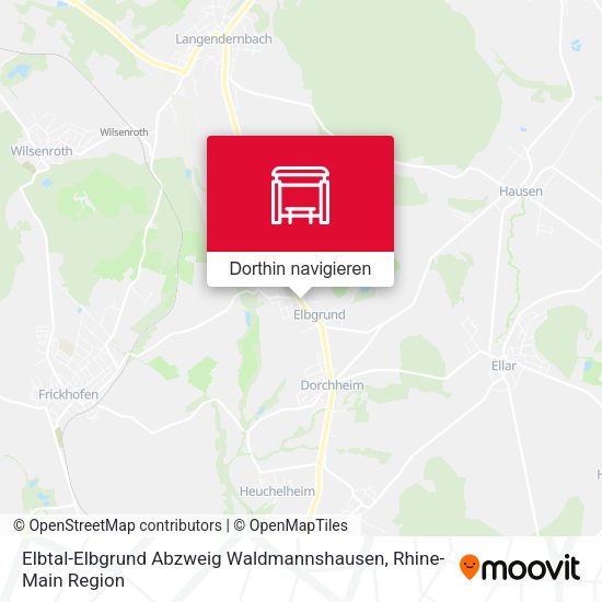 Elbtal-Elbgrund Abzweig Waldmannshausen Karte