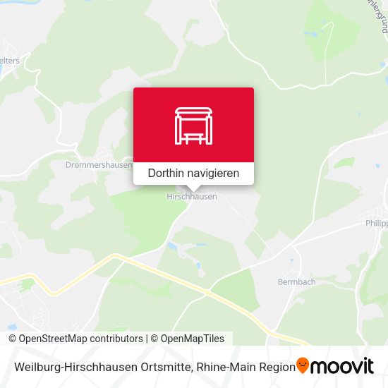 Weilburg-Hirschhausen Ortsmitte Karte