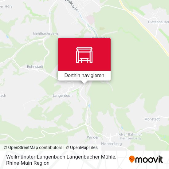 Weilmünster-Langenbach Langenbacher Mühle Karte