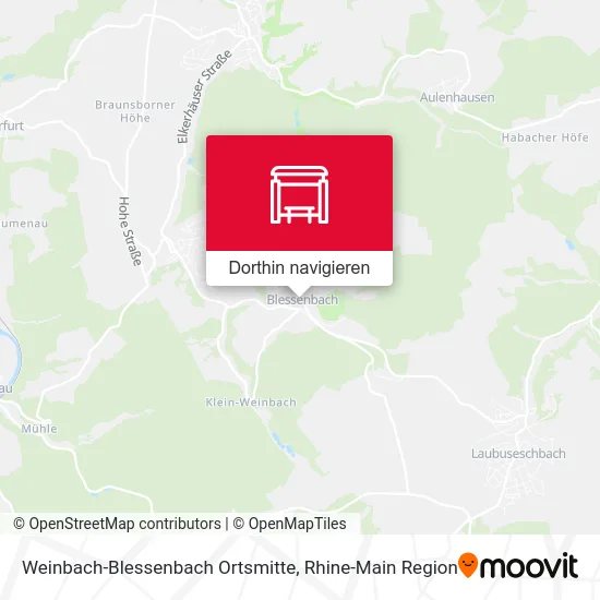 Weinbach-Blessenbach Ortsmitte Karte
