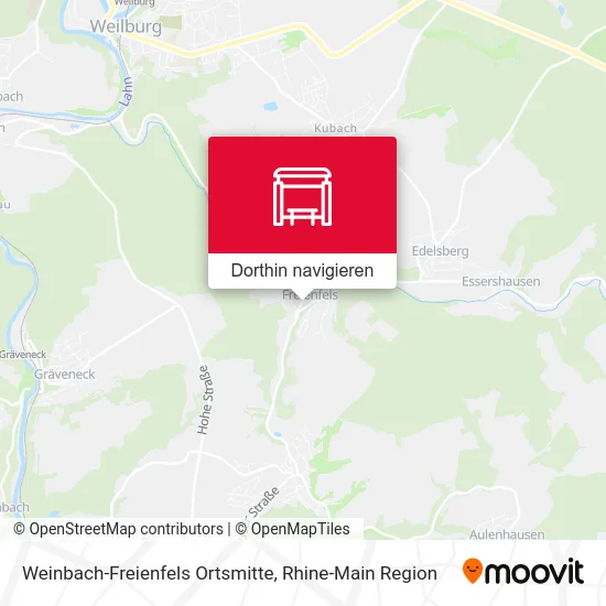 Weinbach-Freienfels Ortsmitte Karte