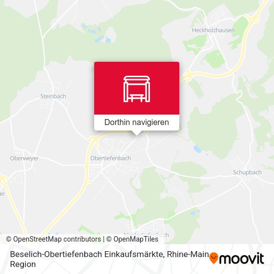 Beselich-Obertiefenbach Einkaufsmärkte Karte