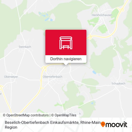 Beselich-Obertiefenbach Einkaufsmärkte Karte