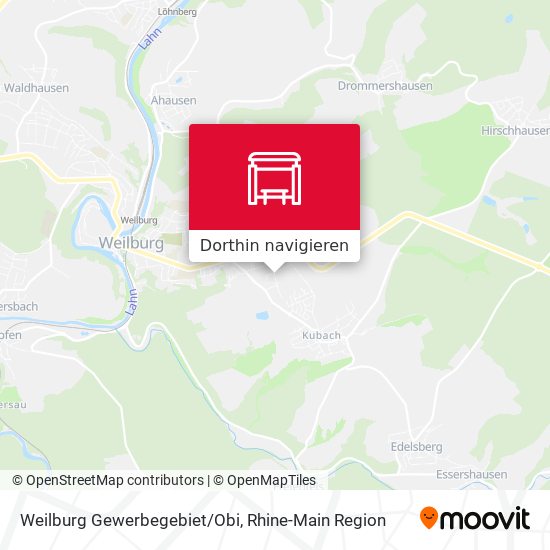 Weilburg Gewerbegebiet/Obi Karte