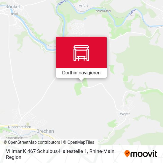 Villmar K 467 Schulbus-Haltestelle 1 Karte