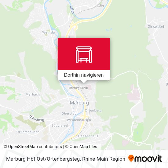 Marburg Hbf Ost/Ortenbergsteg Karte