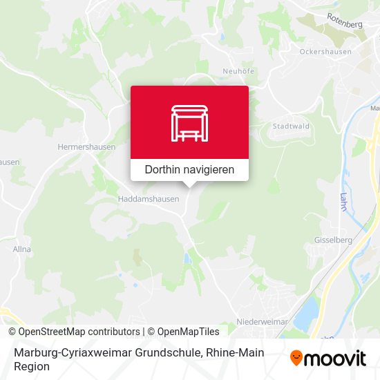 Marburg-Cyriaxweimar Grundschule Karte
