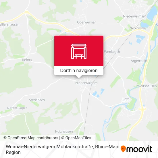 Weimar-Niederwalgern Mühlackerstraße Karte