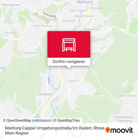 Marburg-Cappel Umgehungsstraße / Im Rudert Karte
