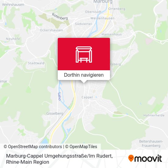 Marburg-Cappel Umgehungsstraße / Im Rudert Karte
